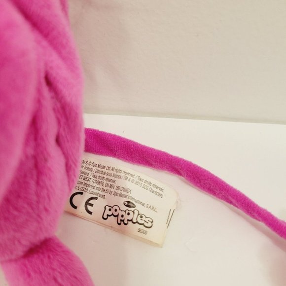 2015 POPPLES Bubbles 8" Pop Open Plush Stuffed Toy Pink Spin Master - Picture 3 of 5